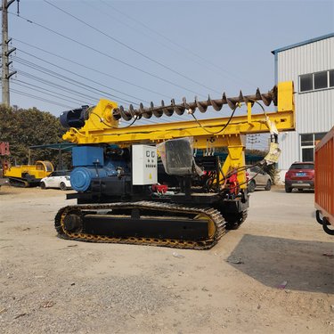 光伏工程钻孔机 履带螺旋打桩机 太阳能立柱引孔钻机 戈壁滩干活