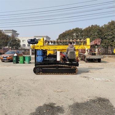 履带式光伏基站螺旋钻机 多功能橡胶带行走稳定液压桩机 厂家直营