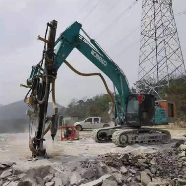 挖机改装全液压冲击进口凿岩机隧道用挖改钻机