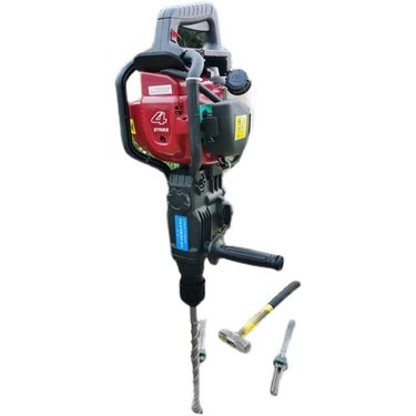 四冲程58钻孔机小型岩石汽油镐挖岩蜜冲击钻开山凿岩机破碎混泥土