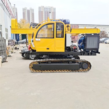 多功能履带液压光伏打钻机 旋转太阳能光伏板打孔机 履带式打桩机