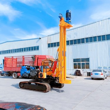 光伏建筑一体化打桩机 陡坡地作业履带式钻机 30秒成孔电动桩工设备