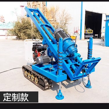 YQ岩石矿山打引孔螺旋地钉护坡锚杆光伏打桩机小型履带式潜孔钻机