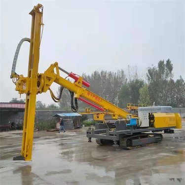 隧道加固全液压长臂钻孔机 轮式隧道钻机 360度护坡锚固钻机