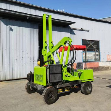 护栏打桩机 液压打桩机器 公路多功能钻机 波形围栏压装机