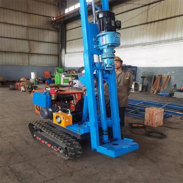 山地光伏钻石头设备 雷力LLV777履带潜孔钻机 液压高低腿升降