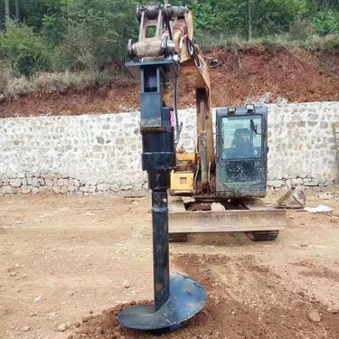 艾立克 螺旋钻机 合金钻头钻机 挖掘机液压螺旋钻洞机