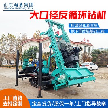 履带式六寸反循环钻机 土层大口径深孔打井机 工地桩基工程钻孔取水