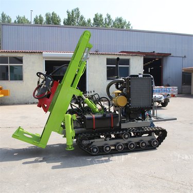 小型光伏打桩机 可拧螺纹地钉钻机 工程履带岩石土层钻孔机
