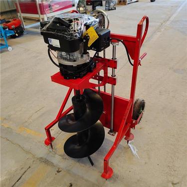 慧晨 小型种树挖坑机 带架子手推地钻机 144型果园施肥打眼机