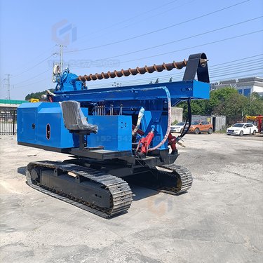 戈壁草原太阳能工程光伏打桩机 山地斜坡履带多功能地基引孔钻机