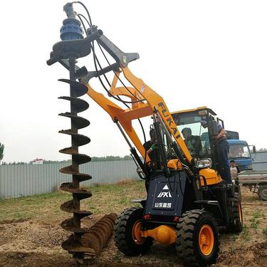 电杆钻孔机 新款打坑机 光伏地桩钻机 铲车型 拖拉机型 挖掘机型 洪涛