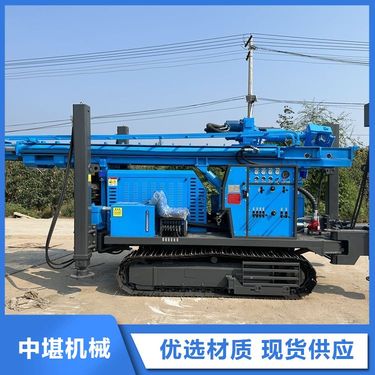 履带式机械顶驱钻机 水井地质勘察钻探 蓝色定制