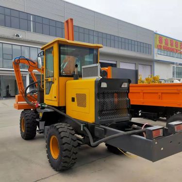 全液压混凝土止水钻机 公路四轮护栏打桩机 防汛抢险多地形长螺旋