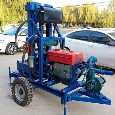 卡博恩 柴油液压升降打井机 农田灌溉百米深孔钻机 柴油液压打井机