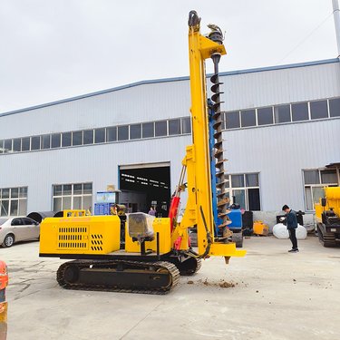 明冉机械多功能光伏打桩机360度旋转搭配六缸发动机冲击钻杆钻机