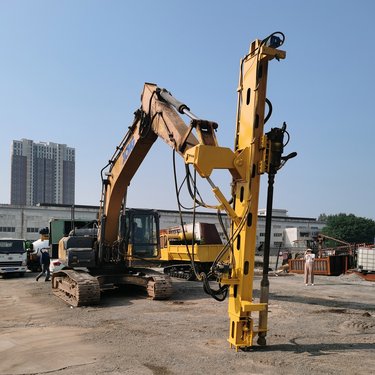 全液压长螺旋钻孔机 小型光伏钻机 挖机改打桩机 工程专用 应用范围广