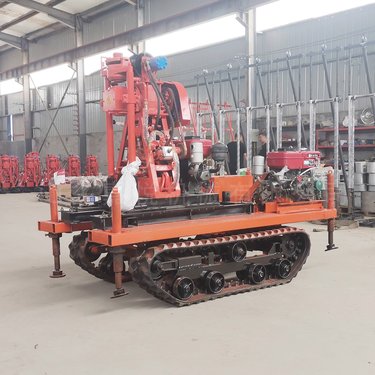 履带款50地质钻探机 轻便液压岩芯取样钻机 柴油动力野外勘探设备