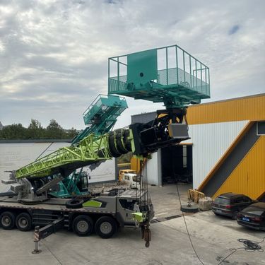 吊改边坡锚杆钻机 挖机改装锚固钻眼机 中联吊车改装高臂打孔机