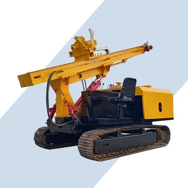 履带式太阳能光伏电站螺旋打桩机 地钉拧桩多功能光伏引孔潜孔钻机