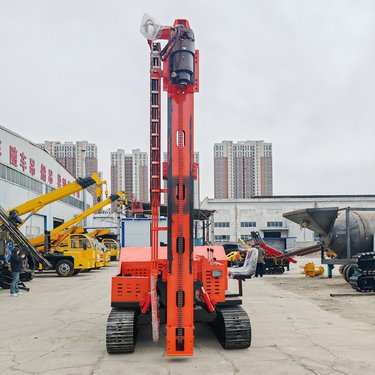 光伏潜孔打桩机 山地引孔钻机 挖机改装螺旋钻 履带底盘行走