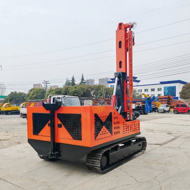 履带光伏打桩机 全液压长螺旋钻孔机 螺纹地钉钻机