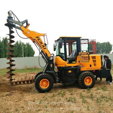 电线杆打孔钻机 电线杆挖坑机 水泥杆钻眼机 全液压电杆钻孔机 洪涛