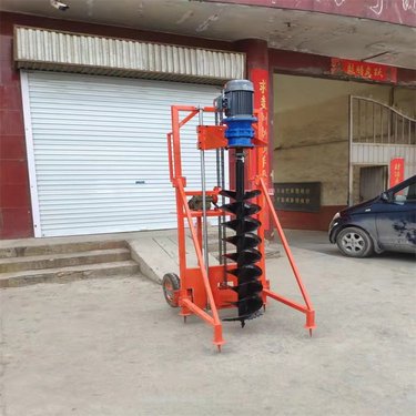 房屋基础加固电动注浆钻孔机 带支架竖着打8米深挖坑机