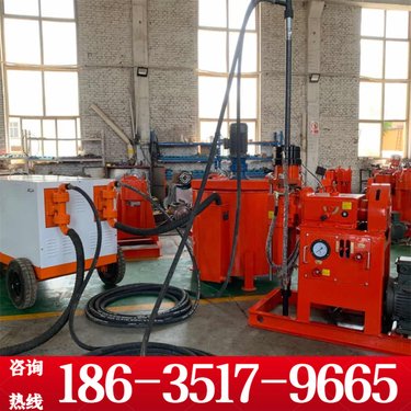 甘肃金昌 煤矿用探水探瓦斯隧道地质勘探注浆钻机 多功能履带旋喷锚索双液泵