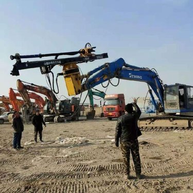 露天钻凿爆破孔挖机改装凿岩机 矿用潜孔挖改钻机 地质勘探设备