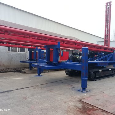 360度旋转底盘双油缸加压软基处理止水帷幕双电机动力头