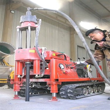 甘肃张掖 液压取芯坑道注浆加固钻机 柴油版11kw双液钻孔注浆一体机锡林郭勒