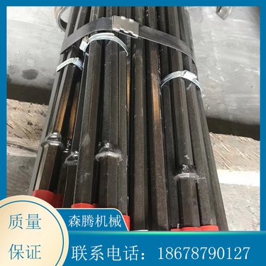 煤矿钻探用B19锚杆 矿用钻机刻槽通缆钎杆 森腾机械