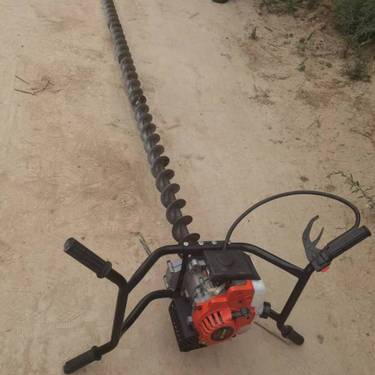 手扶式斜坡打孔机护坡注浆加固钻孔机一米一接螺旋钻杆