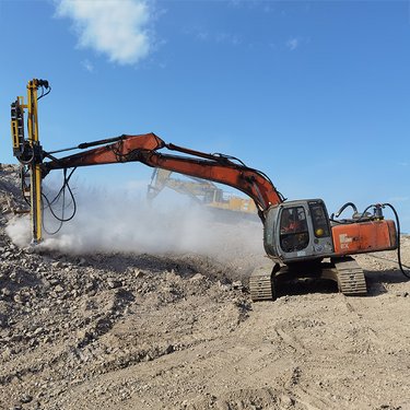 隧道加固坑基钻孔机 挖掘机改装潜孔钻机 挖机液压凿岩机