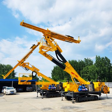 360°上下旋转双支撑臂隧道锚杆钻机 高边坡支护钻孔机 防偏孔一次成