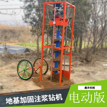 地基加固注浆钻机 轨道升降打桩电动4千瓦不误工期
