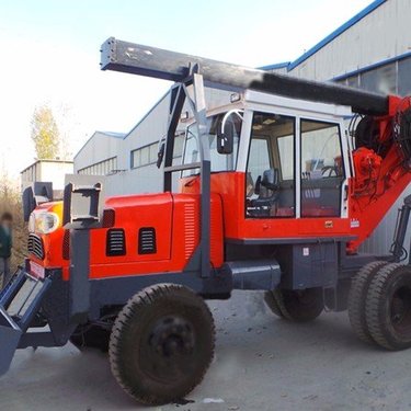 180度小型轮式机锁杆旋挖钻机  180度轮式勘探钻机