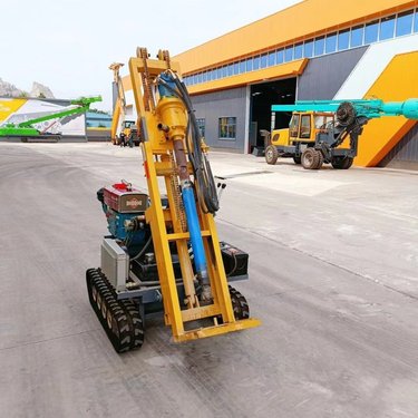 光伏打桩钻机 液压履带加固型柴油钻机太能能地桩植入地钉钻岩石