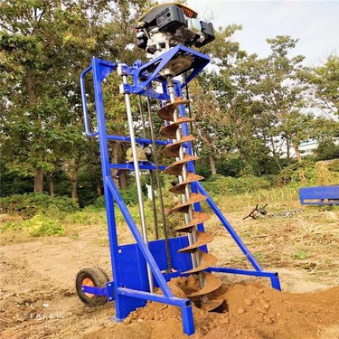 地钻机 路灯杆基坑开挖 护坡注浆钻孔机 路基钻孔轮式打洞机