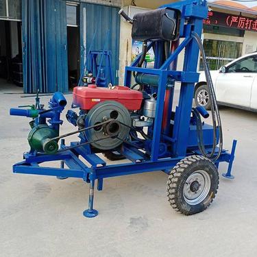 奥莱 农田灌溉百米深孔钻机 液压升降打井机 家用打井钻采设备