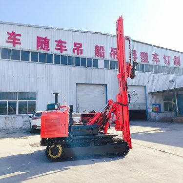 原厂光伏电站打桩机 履带式光伏螺旋钻 直径深度按需定制潜孔钻机