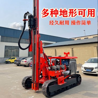 履带光伏打桩机 晟鸿 SH180多功能液压打孔机 建筑工程拧地钉钻机