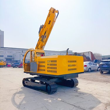 明冉山区高支腿光伏打桩机 液压动力大扭矩发电钻孔机带冲击钻机