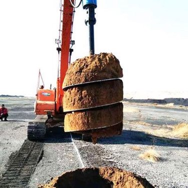 挖改螺旋钻机 房屋地基挖树洞工程钻孔旋挖钻机 液压钻头可定制