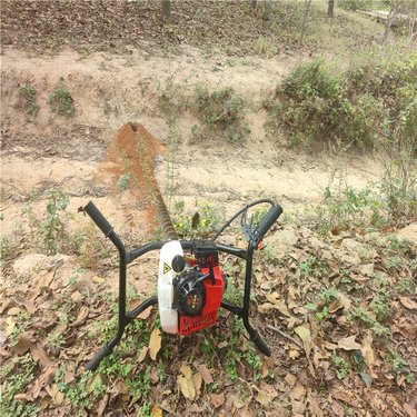 斜坡锚固钻孔机护坡加固注浆打眼机两个人操作成孔快