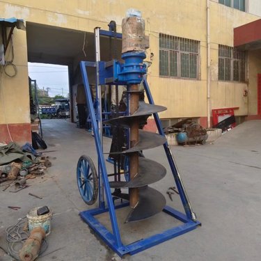 800MM直径螺旋钻机便携式铁路路肩加固钻孔机 挖坑宽80厘米深5米