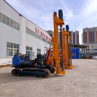 高原光伏施工用打桩机 农村护栏挖改螺旋钻机 定位准引孔快