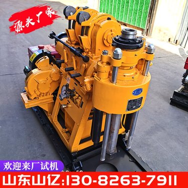 XY-200液压打井机 地质勘探取芯水井钻机 柴油动力强劲钻孔速度快