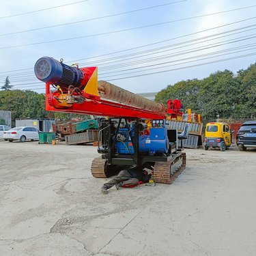 电动光伏打桩机建筑工程施工引孔机太阳能发电多功能电机动力钻机